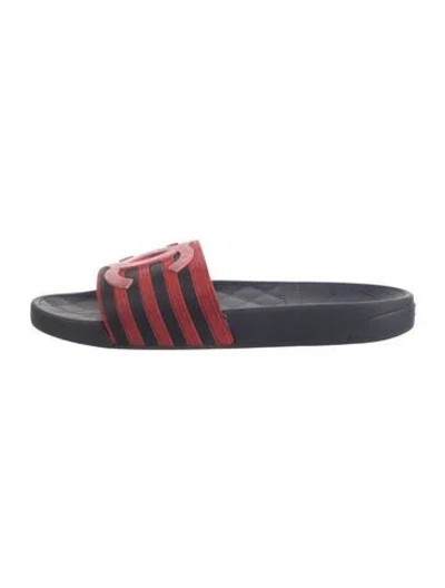 Pre-owned Chanel 2018 Interlocking Cc Logo Slides In Multi