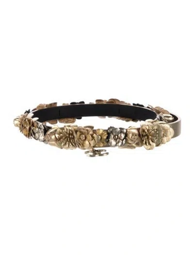Pre-owned Chanel 2018 Interlocking Cc Logo Waist Belt In Gold