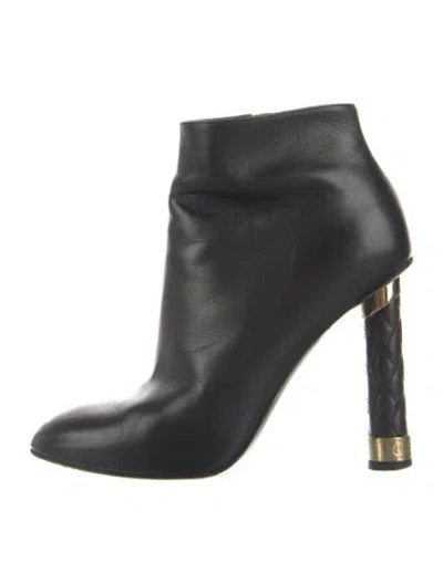 Pre-owned Chanel 2018 Leather Boots In Black