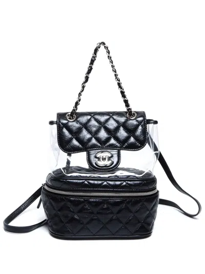 Pre-owned Chanel 2018 Matelasse Backpack In Black