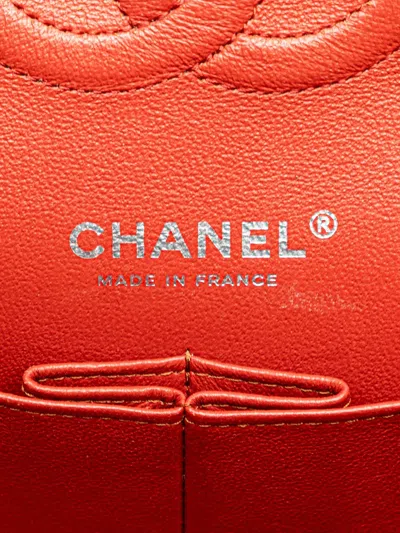 Pre-owned Chanel 2018 Medium Classic Tweed Double Flap Shoulder Bag In Brown
