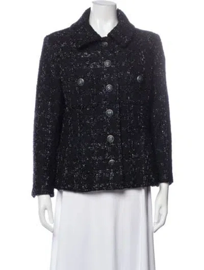 Pre-owned Chanel 2018 Metiers D'art Collection Jacket In Blue