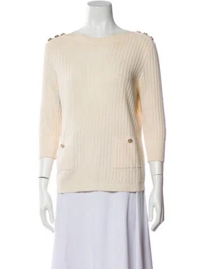 Pre-owned Chanel 2018 Metiers D'art Collection Sweater In Neutral