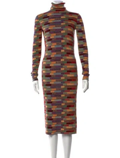 Pre-owned Chanel 2018 Midi Length Dress In Brown