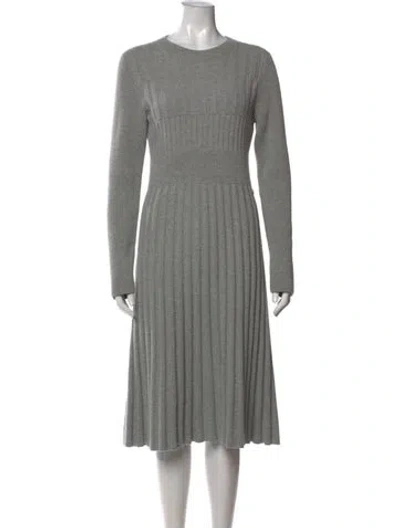 Pre-owned Chanel 2018 Midi Length Dress In Grey