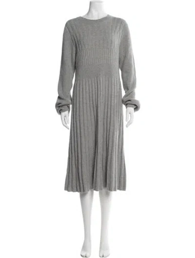 Pre-owned Chanel 2018 Midi Length Dress In Grey