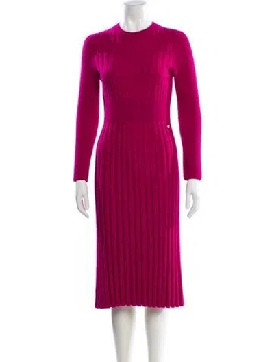 Pre-owned Chanel 2018 Midi Length Dress In Pink