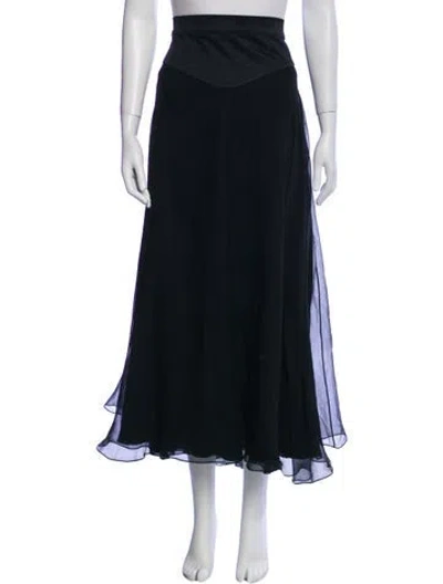 Pre-owned Chanel 2018 Midi Length Skirt In Black