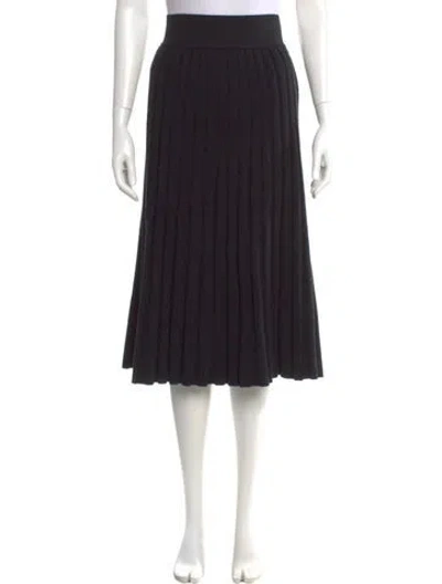 Pre-owned Chanel 2018 Midi Length Skirt In Black