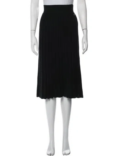 Pre-owned Chanel 2018 Midi Length Skirt In Black