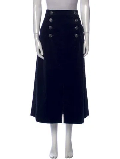 Pre-owned Chanel 2018 Midi Length Skirt In Blue