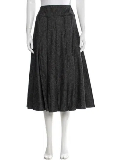Pre-owned Chanel 2018 Midi Length Skirt In Grey