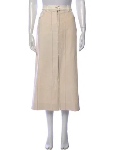 Pre-owned Chanel 2018 Midi Length Skirt W/ Tags In Neutral