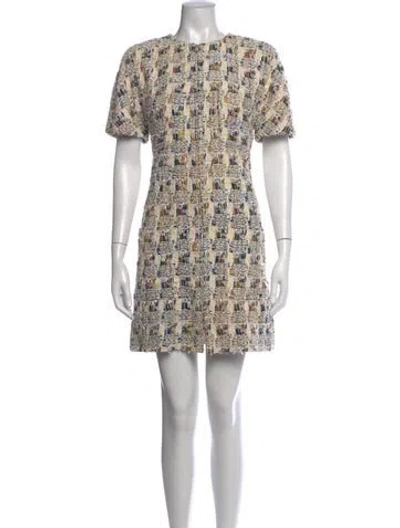 Pre-owned Chanel 2018 Mini Dress In Blue