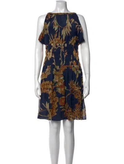Pre-owned Chanel 2018 Mini Dress In Blue