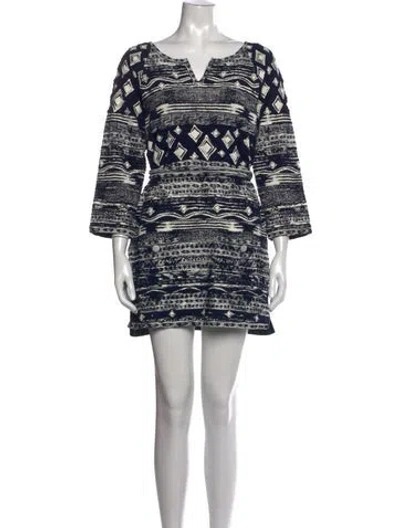 Pre-owned Chanel 2018 Mini Dress In Blue