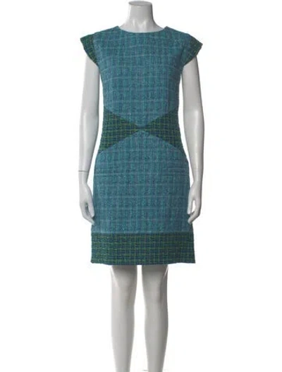 Pre-owned Chanel 2018 Mini Dress In Green