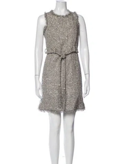 Pre-owned Chanel 2018 Mini Dress In Metallic/neutrals