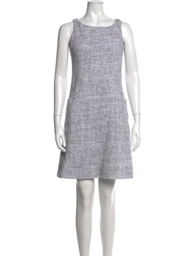 Pre-owned Chanel 2018 Mini Dress In Purple
