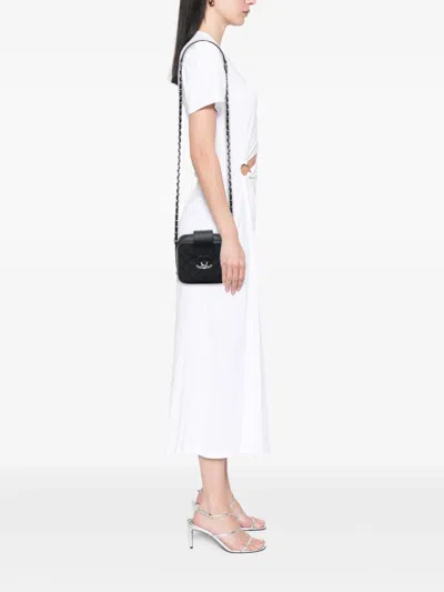 Pre-owned Chanel 2018 Mini Quilted Lambskin Cc Box Camera Bag Crossbody Bag In Black
