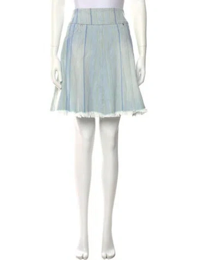Pre-owned Chanel 2018 Mini Skirt In Blue