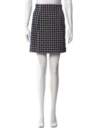 Pre-owned Chanel 2018 Mini Skirt In Blue/white