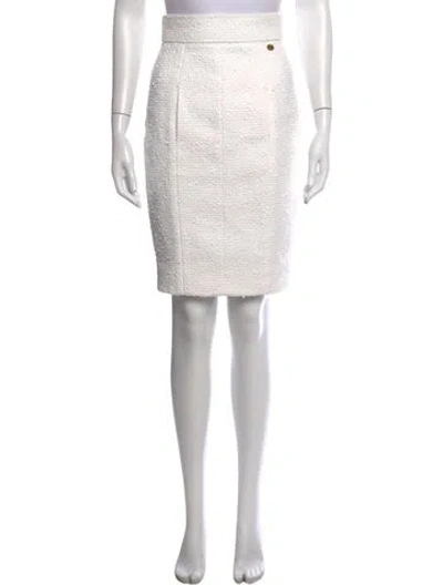 Pre-owned Chanel 2018 Mini Skirt W/ Tags In White