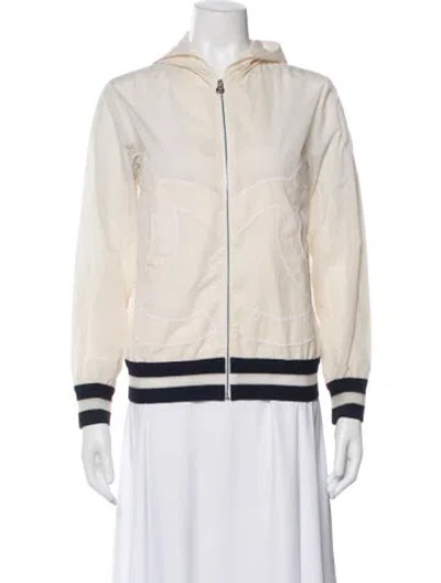 Pre-owned Chanel 2018 Nylon Bomber Jacket In Neutral