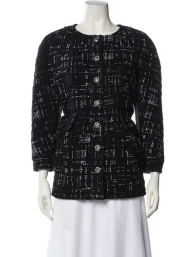 Pre-owned Chanel 2018 Nylon Evening Jacket In Black