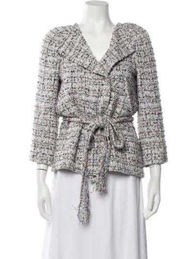 Pre-owned Chanel 2018 Paris-greece Blazer In Grey