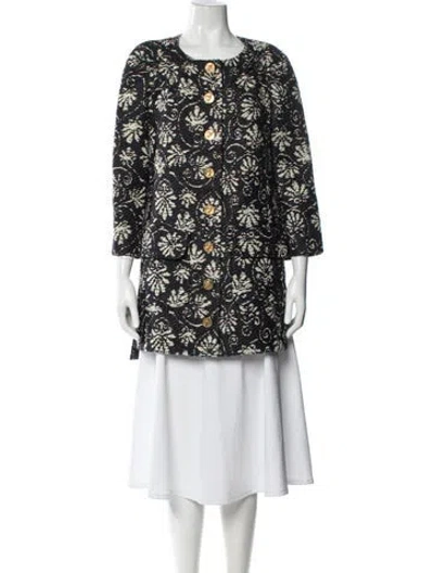 Pre-owned Chanel 2018 Paris-greece Coat In Black