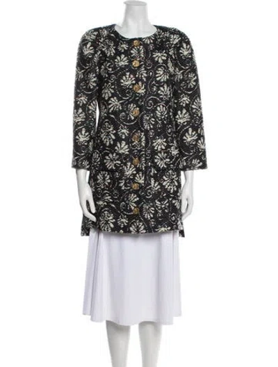 Pre-owned Chanel 2018 Paris-greece Coat In Black