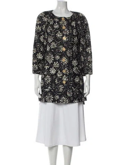 Pre-owned Chanel 2018 Paris-greece Coat In Blue