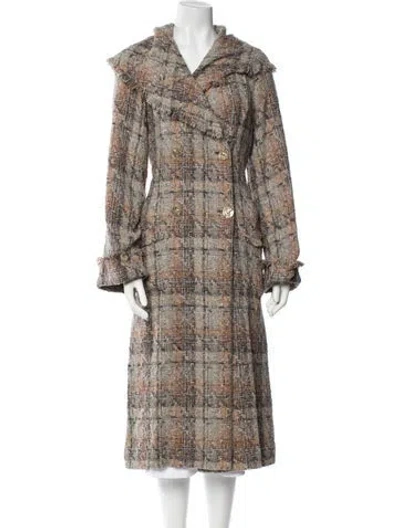 Pre-owned Chanel 2018 Paris-greece Faux Fur Coat In Neutral