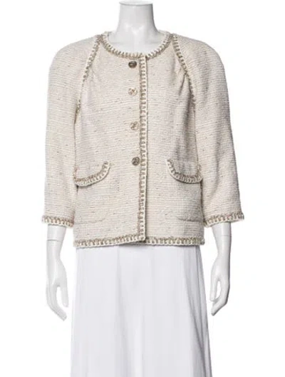 Pre-owned Chanel 2018 Paris-greece Jacket In Neutrals