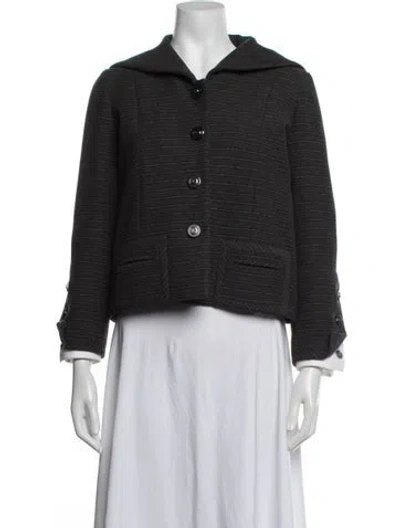 Pre-owned Chanel 2018 Paris-hamburg Blazer In Grey