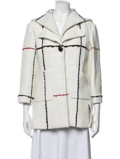 Pre-owned Chanel 2018 Paris-hamburg Blazer In White