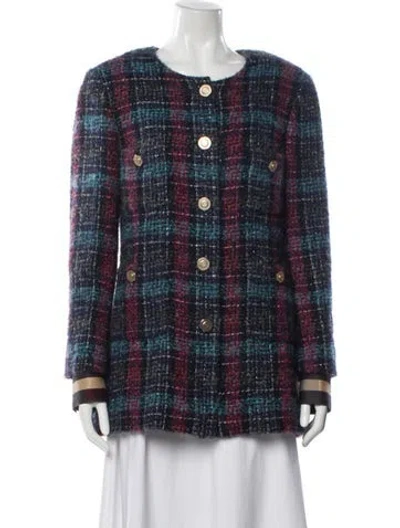Pre-owned Chanel 2018 Paris-hamburg Fantasy Tweed Coat