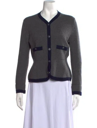 Pre-owned Chanel 2018 Paris-hamburg Métiers D'art Sweater In Grey
