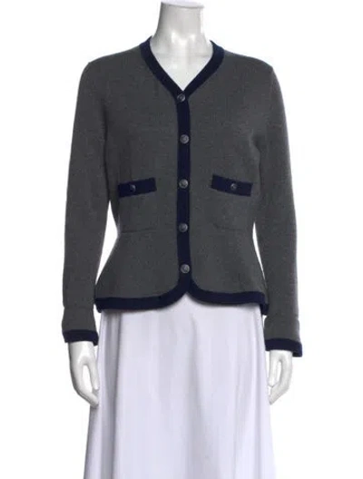 Pre-owned Chanel 2018 Paris-hamburg Sweater In Grey