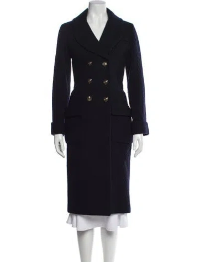 Pre-owned Chanel 2018 Paris-hamburg Trench Coat In Blue