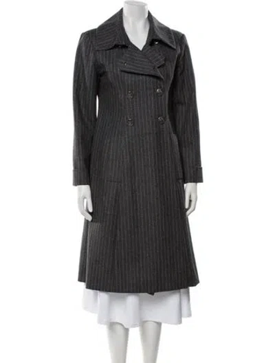 Pre-owned Chanel 2018 Paris-hamburg Trench Coat In Gray