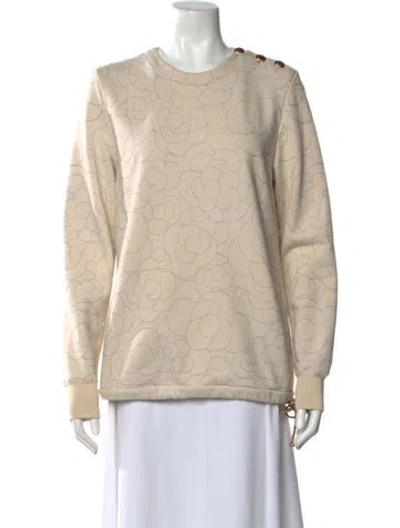 Pre-owned Chanel 2018 Patterned Sweatshirt In Neutral