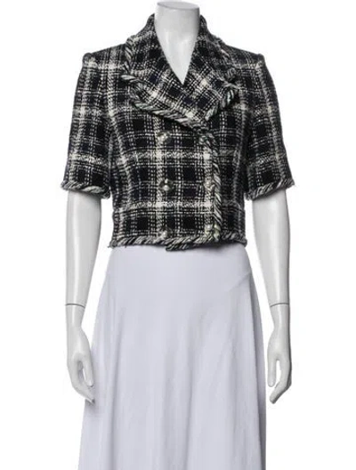 Pre-owned Chanel 2018 Plaid Print Blazer In Multicolor