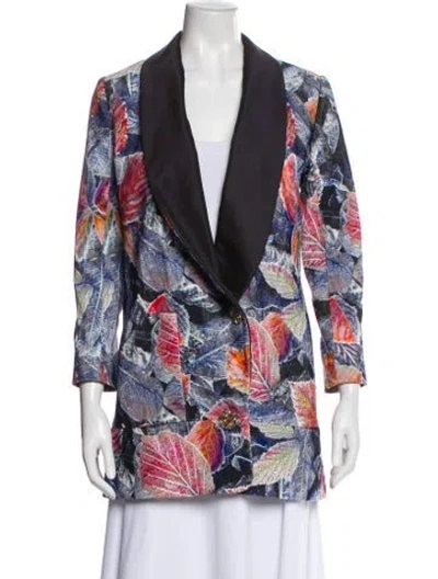 Pre-owned Chanel 2018 Printed Blazer In Multi