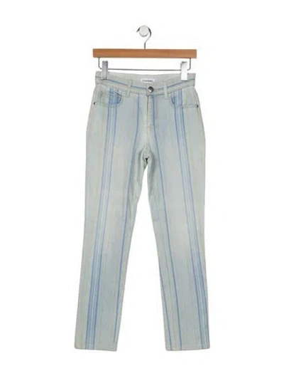 Pre-owned Chanel 2018 Skinny Leg Jeans In Blue
