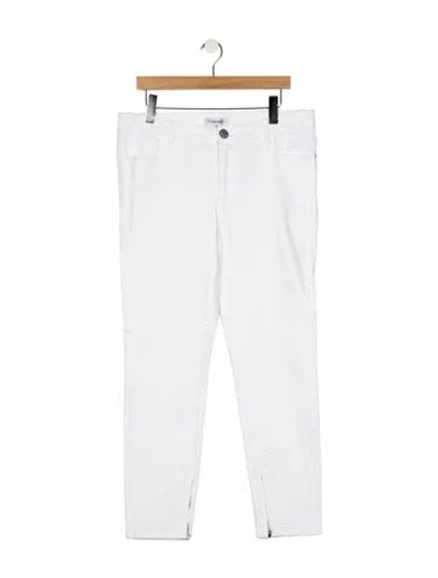 Pre-owned Chanel 2018 Skinny Leg Jeans In White