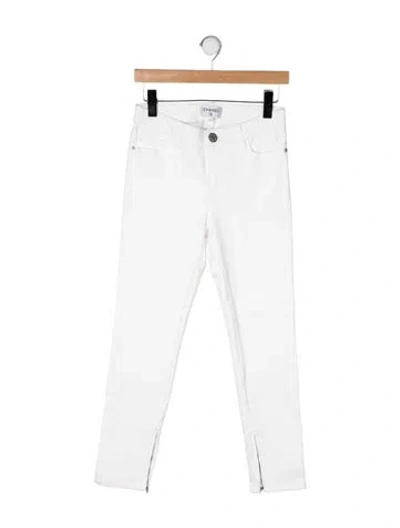 Pre-owned Chanel 2018 Skinny Leg Jeans In White