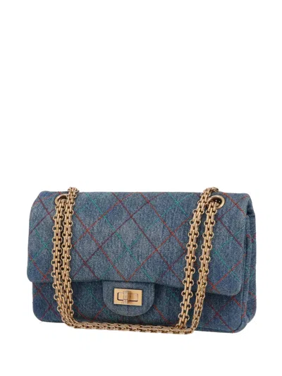 Pre-owned Chanel 2018 Small 2.55 Shoulder Bag In Blue