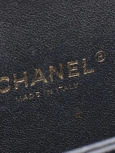 Pre-owned Chanel 2018 Small Bicolor Caviar Cc Filigree Vanity Case Satchel In Red